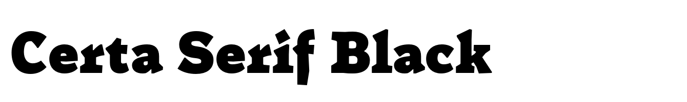 Certa Serif Black